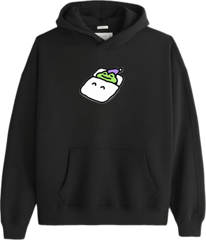 Frog Oversize Hoodie Black 26