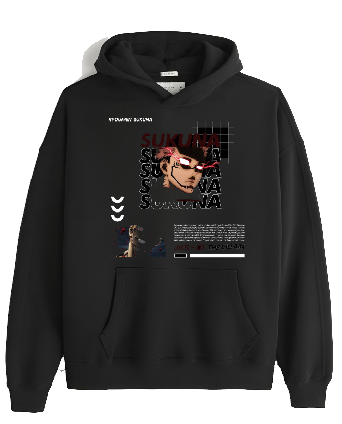 jujutsu kaisen GOJO Oversize Hoodie Black 27