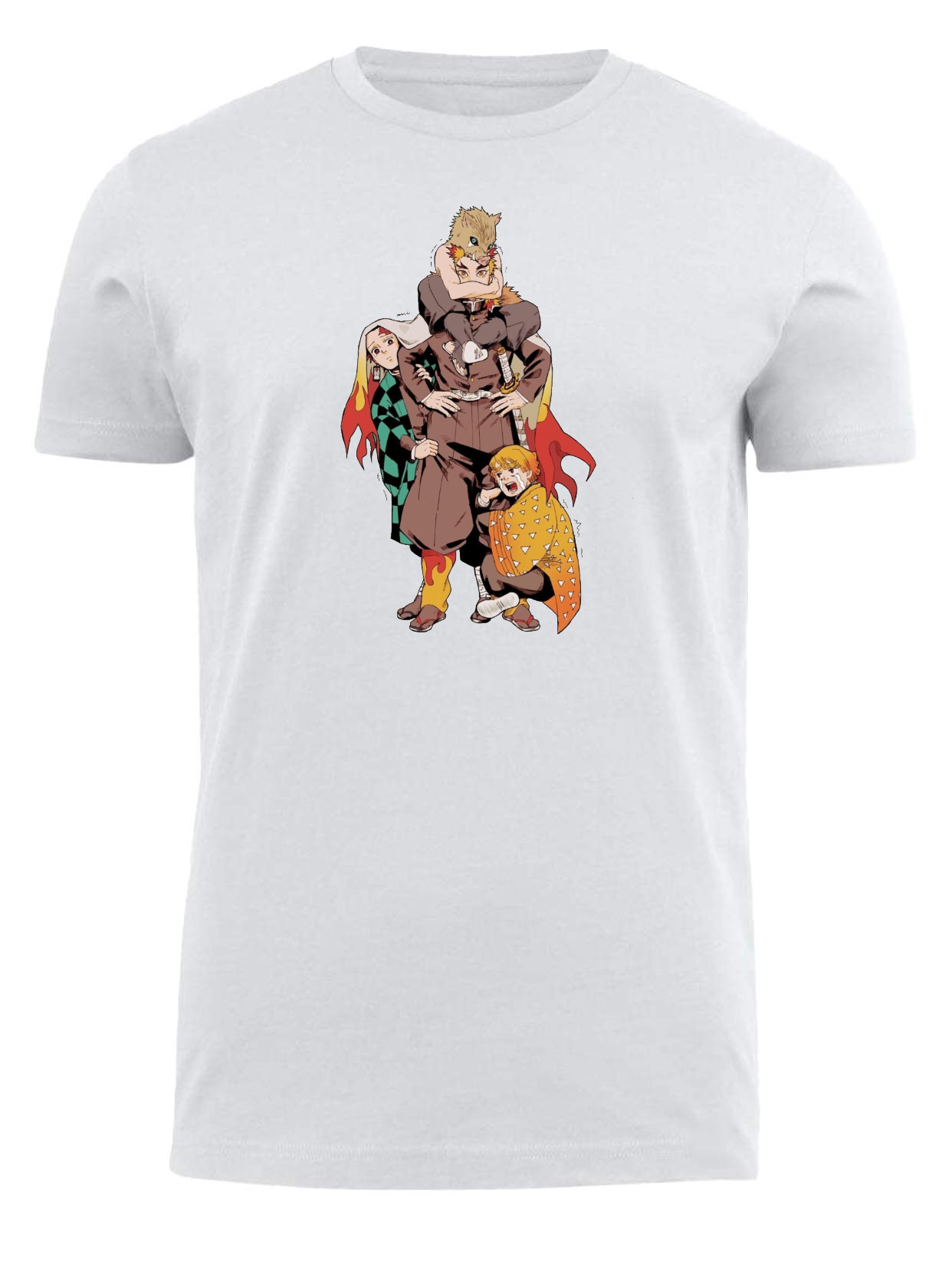 Anime Demon slayer nezuko tanjiro t- shirt fit White 27