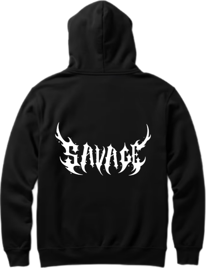 Goth Oversize Hoodie Black Back 27