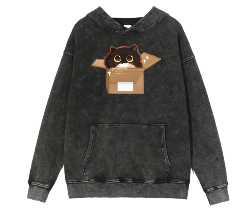 cat Oversize Hoodie Washed 28