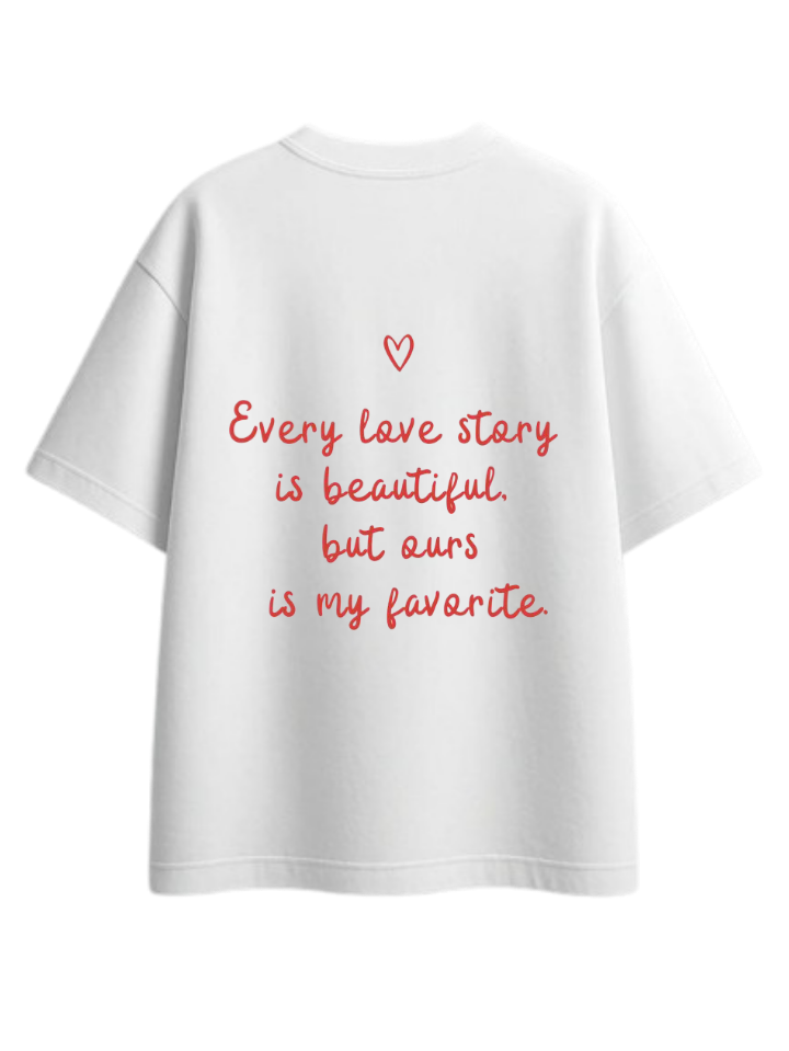 VaIentine coupIe t- shirt White Back 27