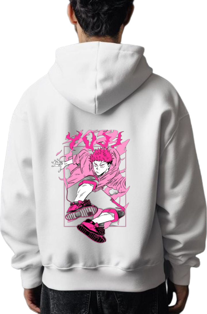Jujutsu Kaisen One Size hoodie White Back 27