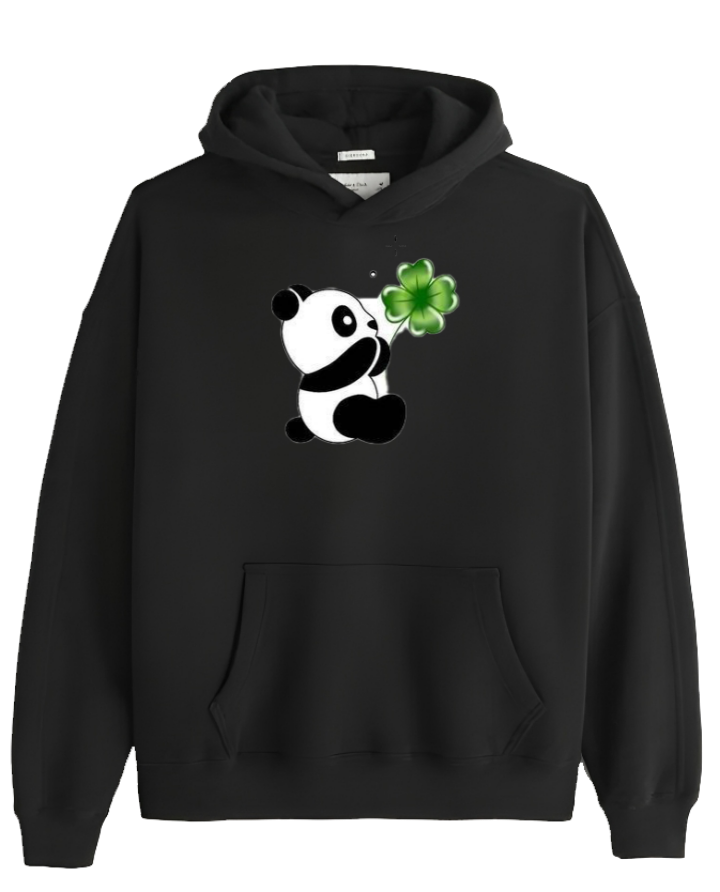 PANDA Oversize Hoodie Black 27