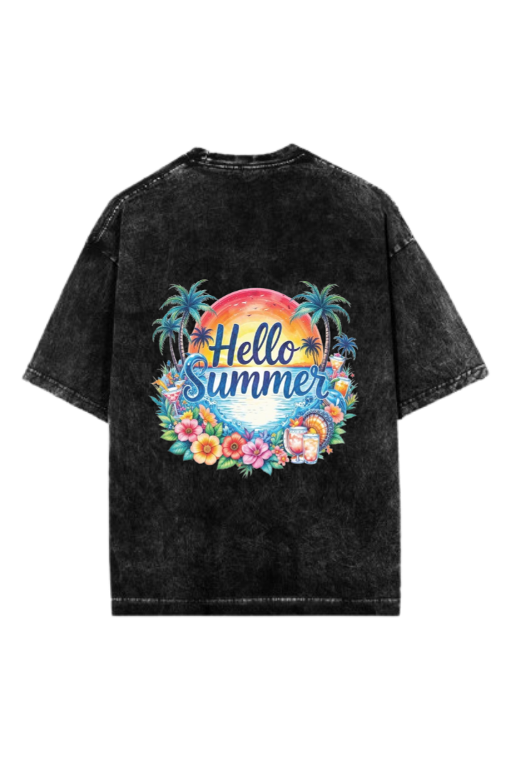 Summer Vibes One Size t- shirt Washed Back 27