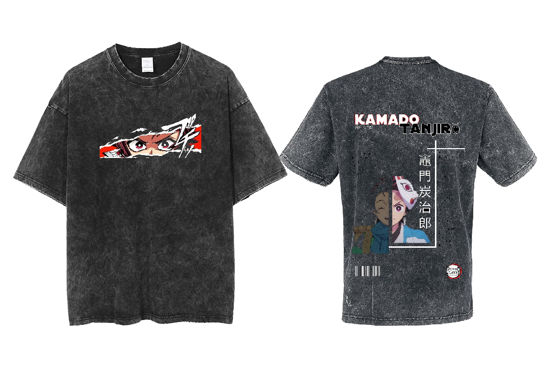 Anime Demon slayer nezuko tanjiro One Size t- shirt Washed 27