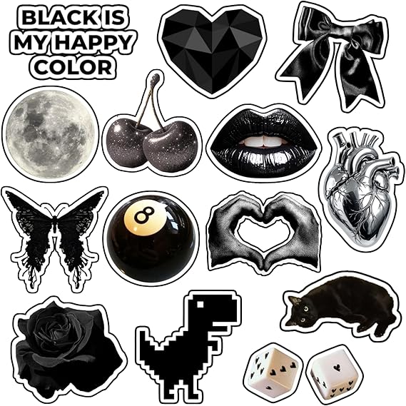 Sticker BLACK IS MY HAPPY COLOR 23
