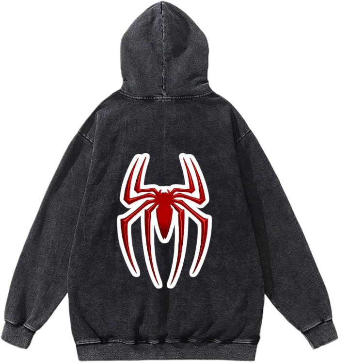 Spiderman One Size hoodie Washed Back 27