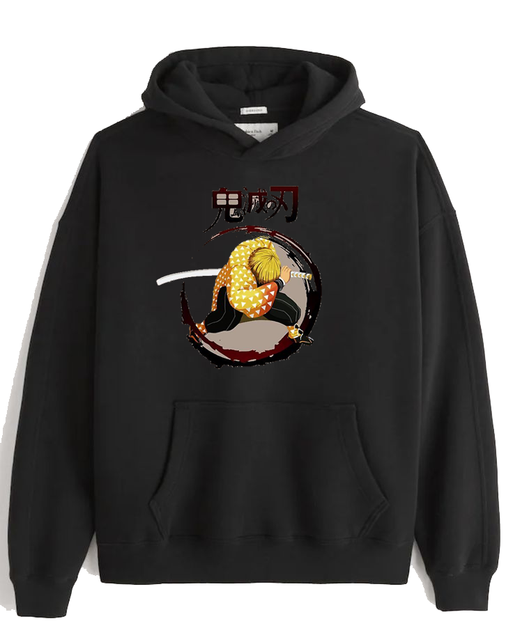 Anime Demon slayer nezuko tanjiro Oversize Hoodie Black 27