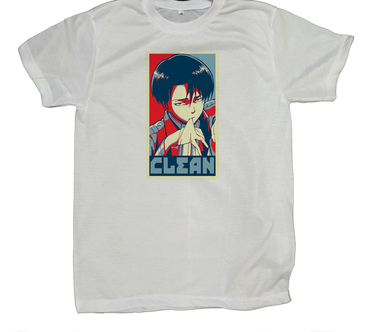 Anime Attack on titan shingeki no kyojin eren levi mikasa Aot white fit t- shirt 27
