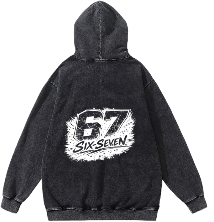 67 designs Oversize Hoodie Washed Back 28