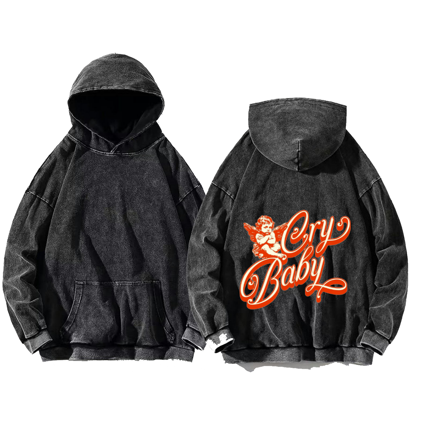 Cry Baby One Size hoodie Washed Back 28