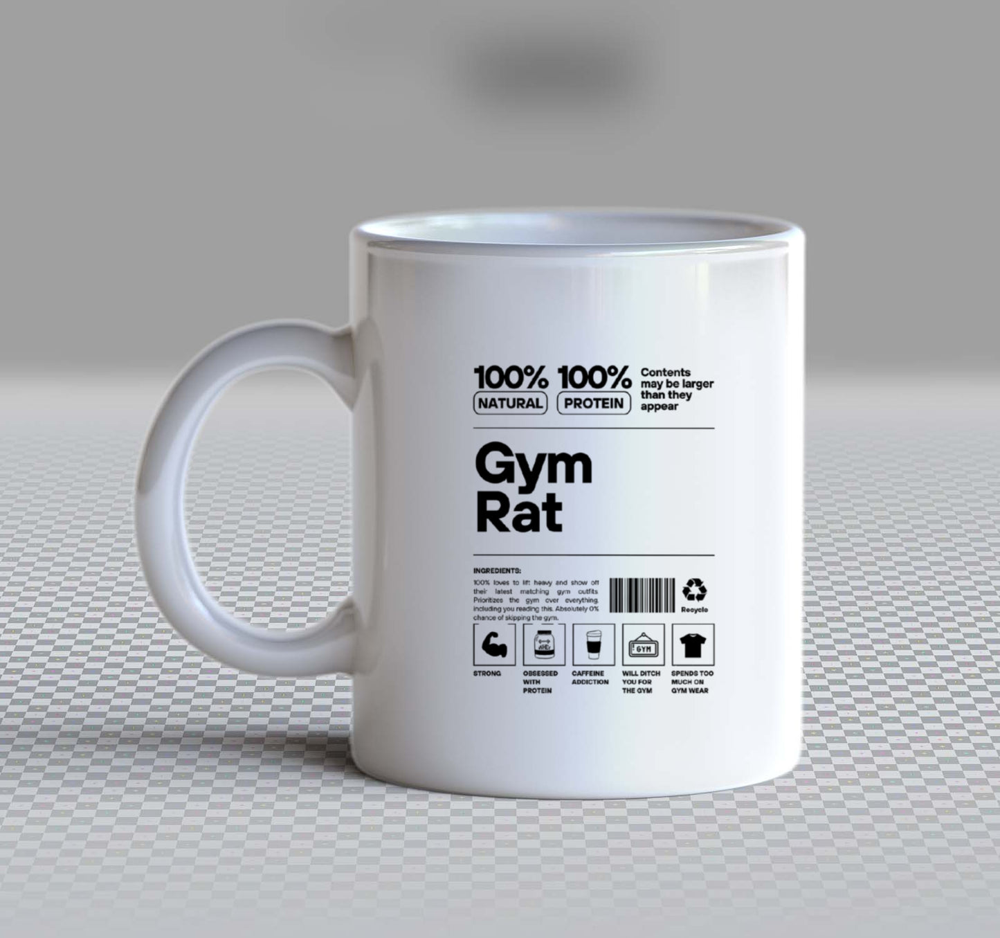 Gym Rat Back text Mug 28