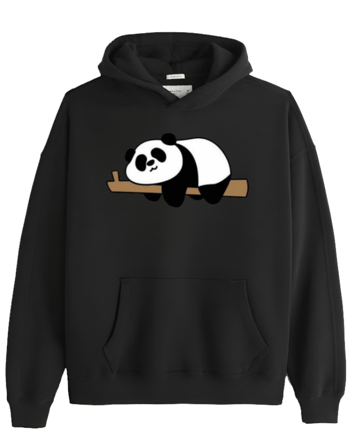 PANDA Oversize Hoodie Black 28
