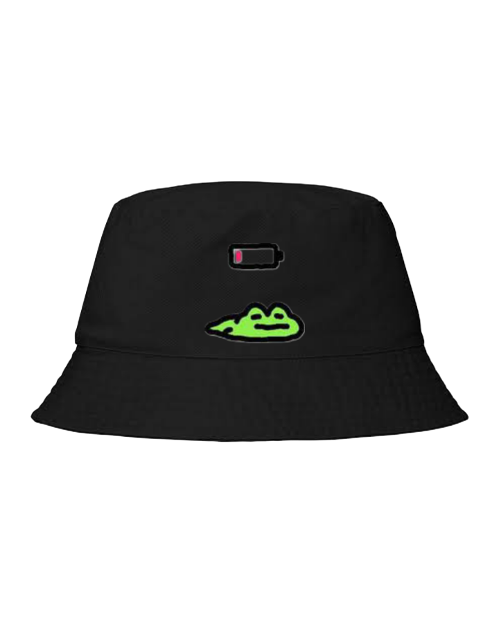 Frog Bucket hat Fishman hat cap Black 28