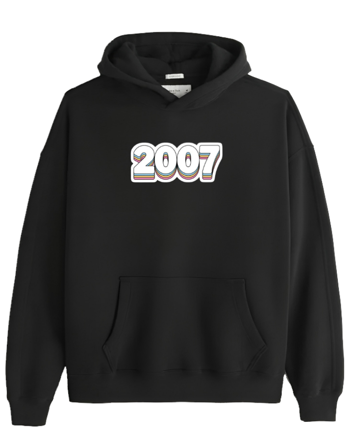 age Oversize Hoodie Black 2007