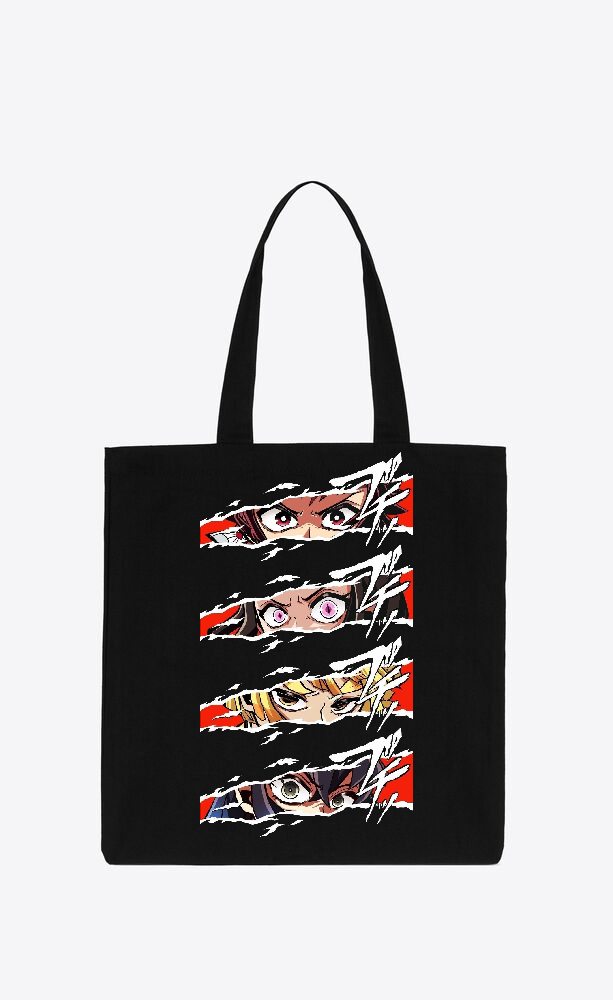 Anime Demon slayer nezuko tanjiro tote bag Black 28