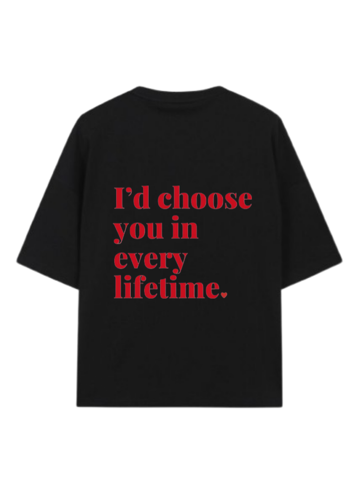 VaIentine coupIe t- shirt Black Back 28
