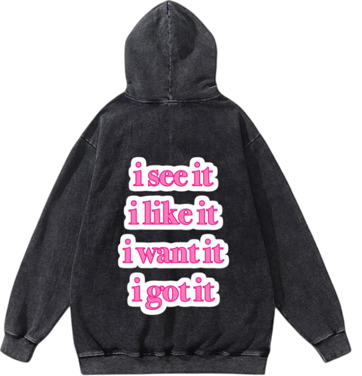 VaIentine coupIe Oversize Hoodie Washed gray Back 28