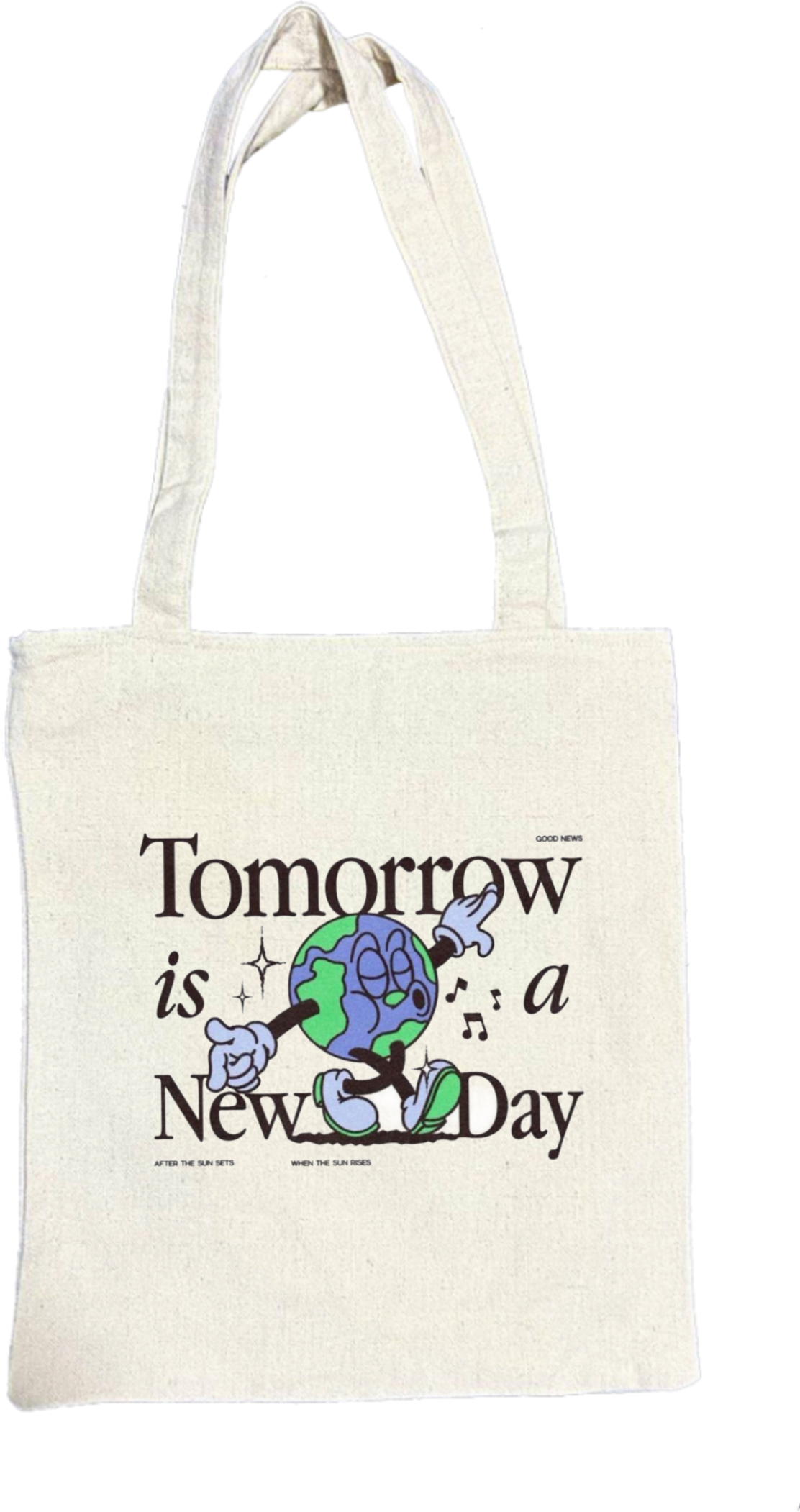 Tomorrow is a ת New Day tote bag beige 168