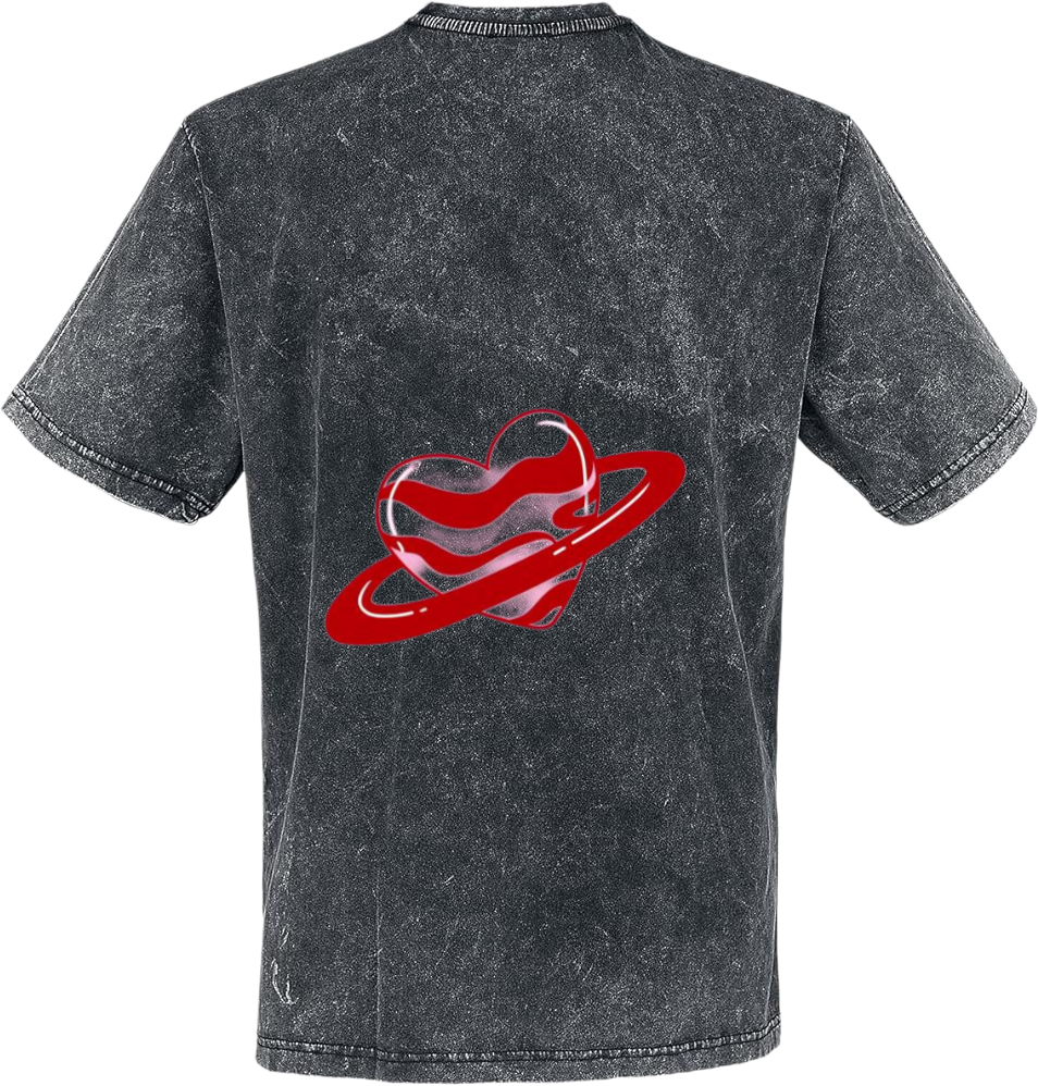 A Planetary Heart t- shirt One Size Washed Back 29