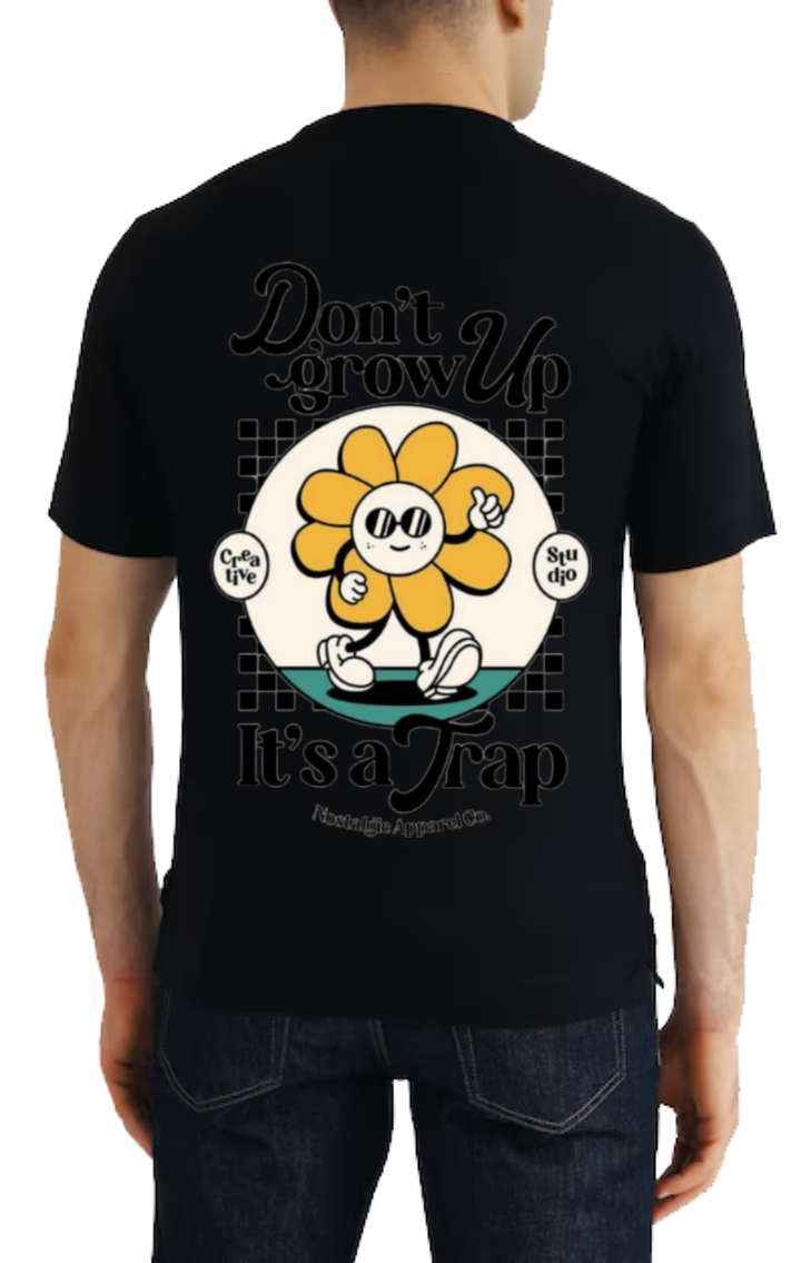 Don't Up grow t- shirt One Size Black back 29
