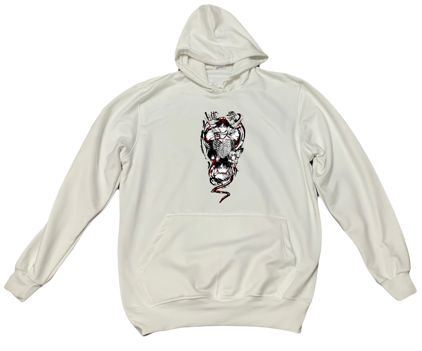 Anime Attack on titan shingeki no kyojin eren levi mikasa Aot White Oversize HOODIE 29