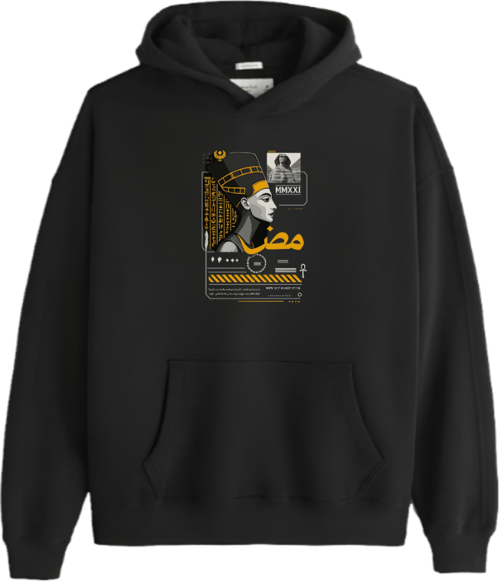 Egypt Over Size hoodie Black 29