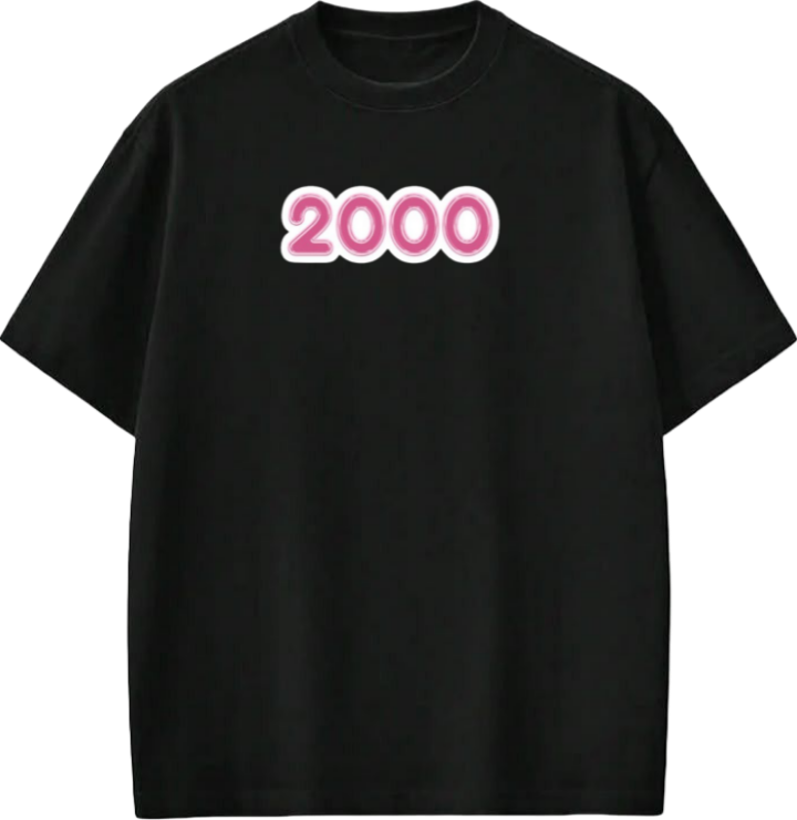 age t- shirt Black 2000