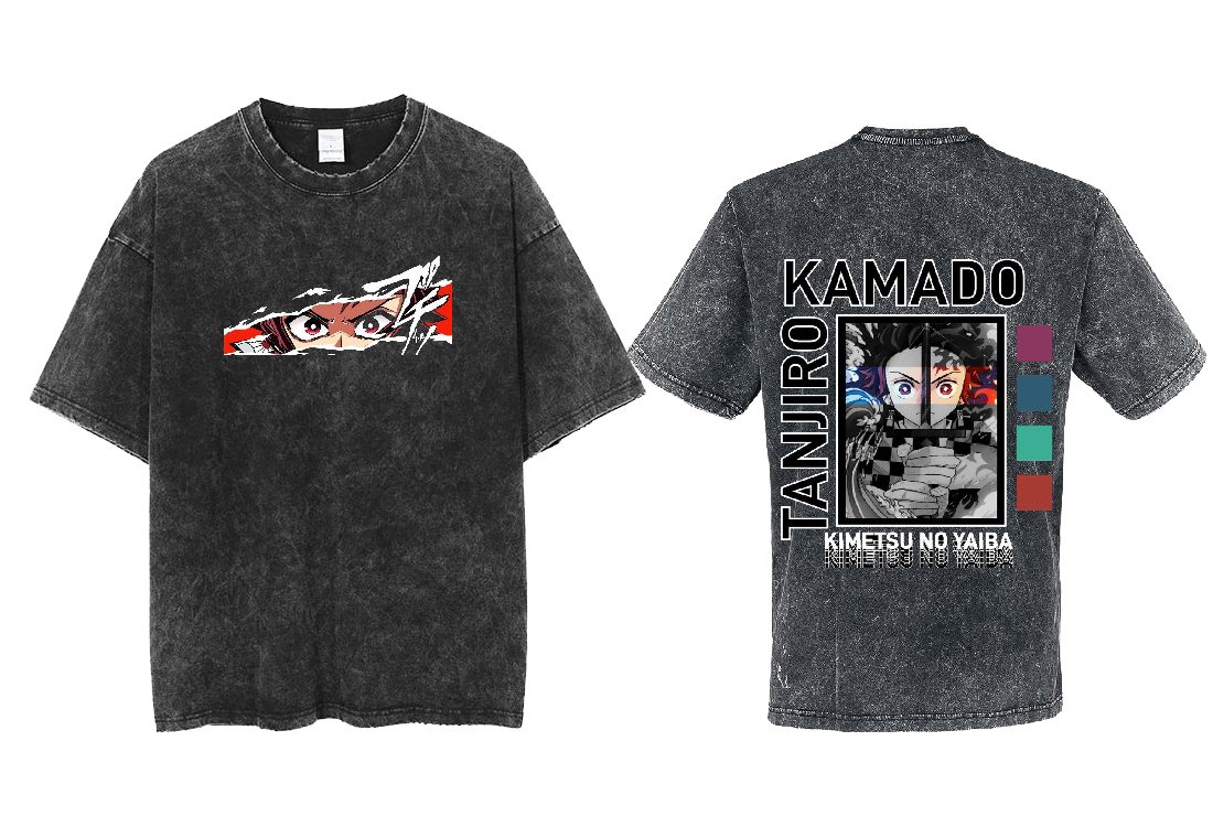 Anime Demon slayer nezuko tanjiro One Size t- shirt Washed 29