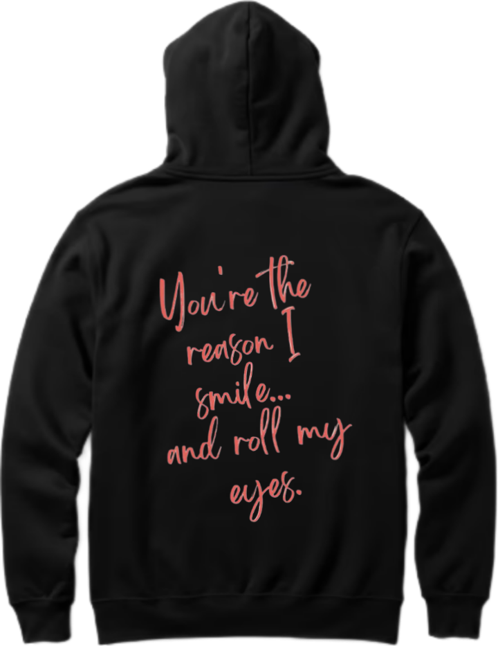 VaIentine coupIe Oversize Hoodie Black Back 29