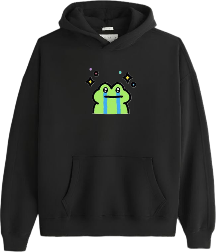 Frog Oversize Hoodie Black 29