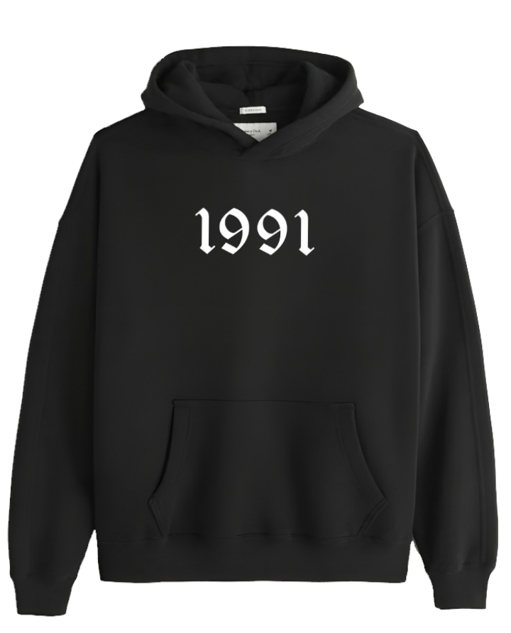 age Oversize Hoodie Black 1991