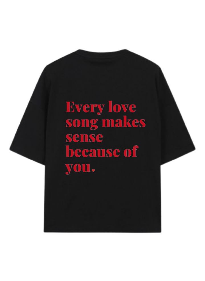 VaIentine coupIe t- shirt Black Back 29