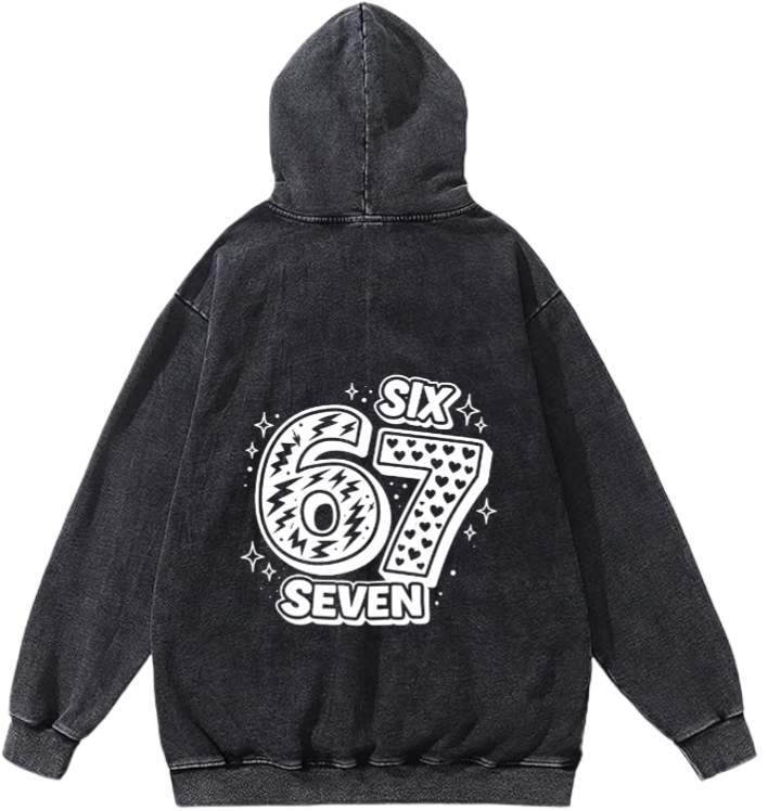 67 designs Oversize Hoodie Washed Back 29