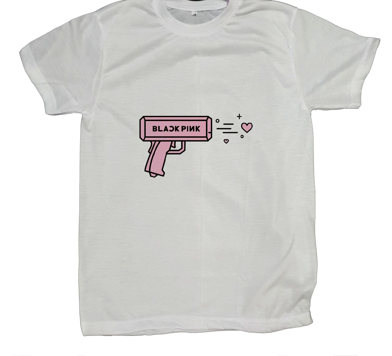 Black pink t- shirt fat White 2