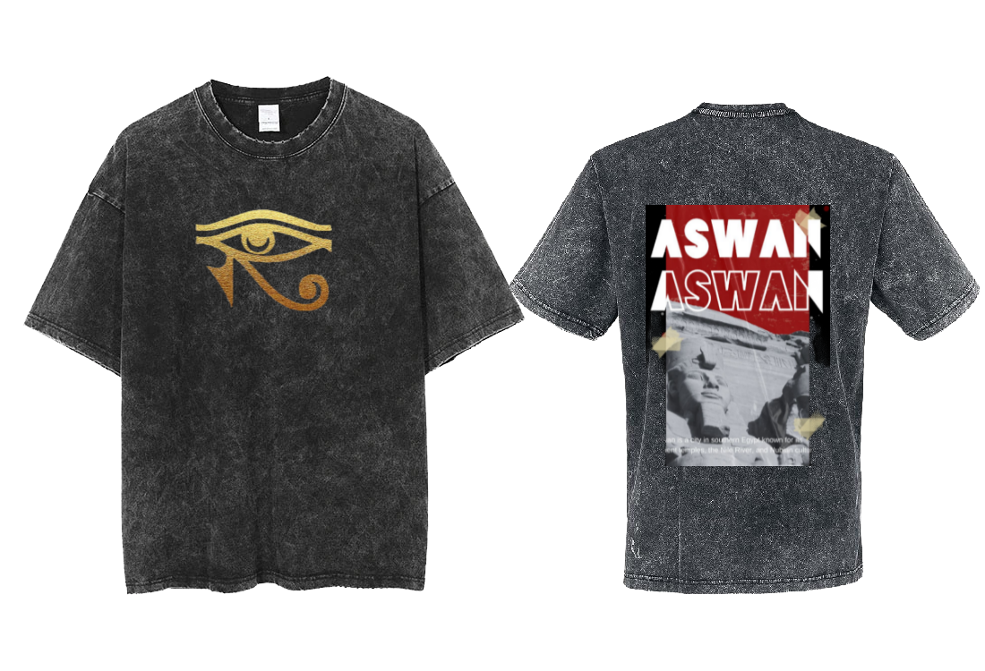Egypt t- shirt Over Size Washed Back 2