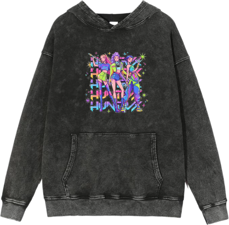 Hunterix kpop Oversize Hoodie Washed gray 2