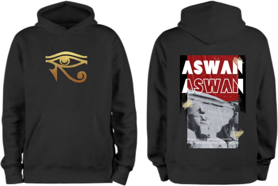 Egypt Over Size hoodie Black Back 2