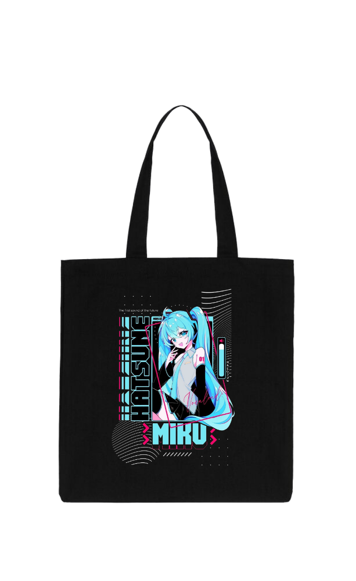 Hatsune Miku tote bag Black 2