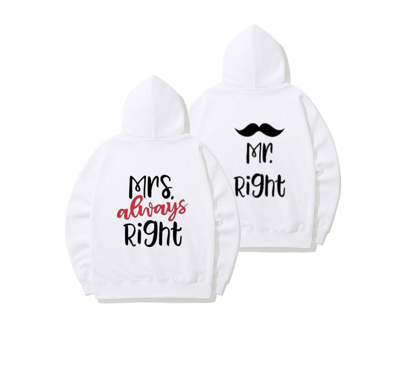 VaIentine coupIe Oversize Hoodie Cables White Back 2