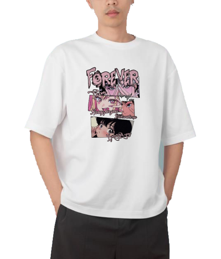 RANDOM ANIME GIRL t- shirt White 2