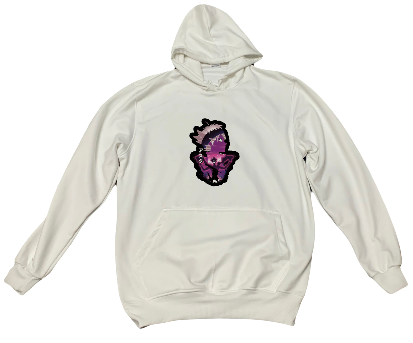 Black clover One Size hoodie White 2
