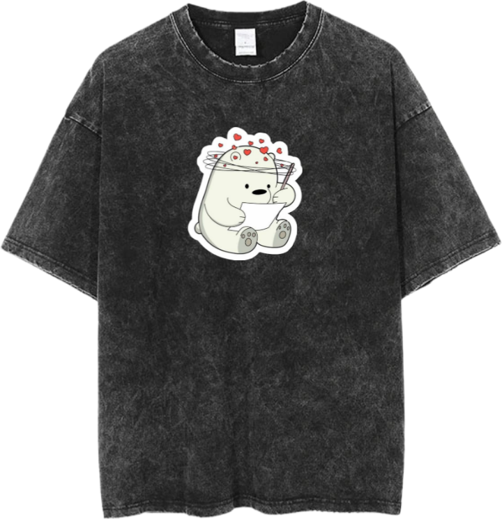 Ice Bear t- shirt Over Size Washed 2
