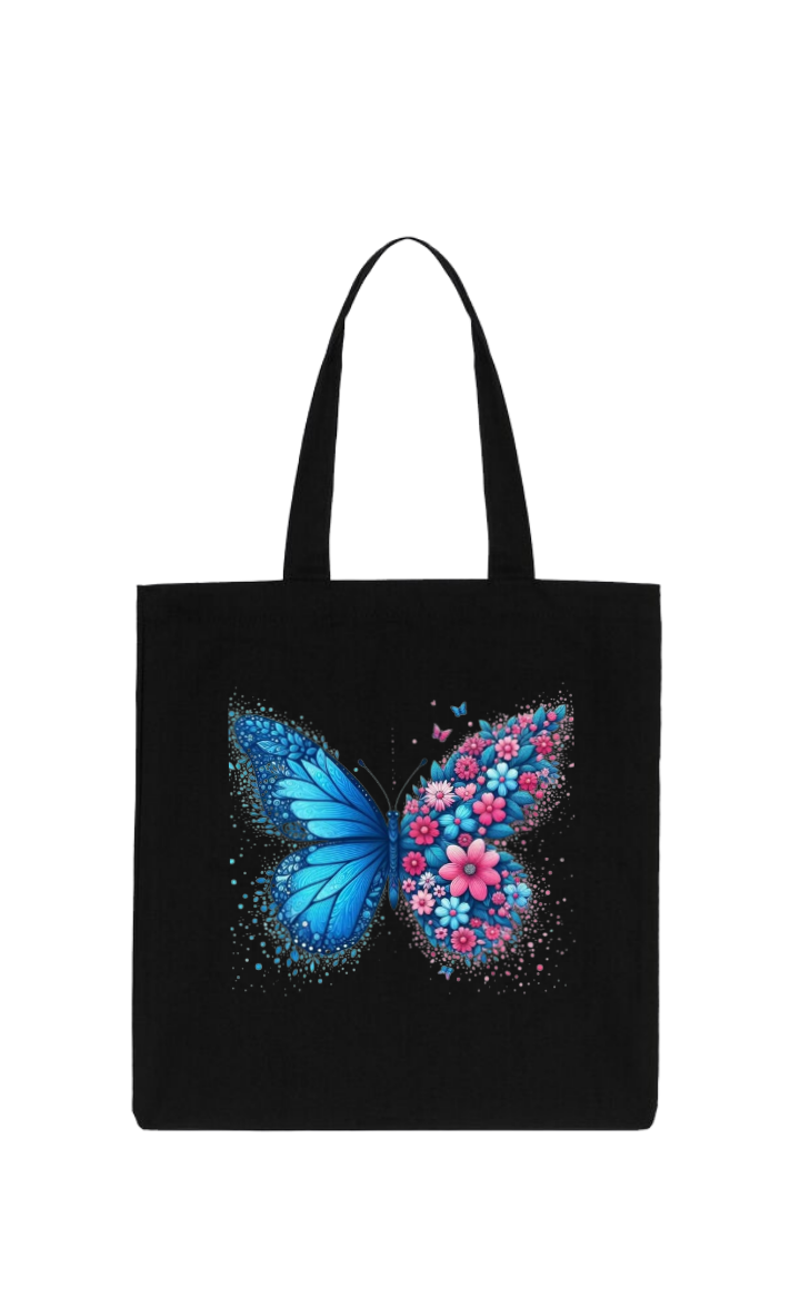 butterflies tote bag Black 2