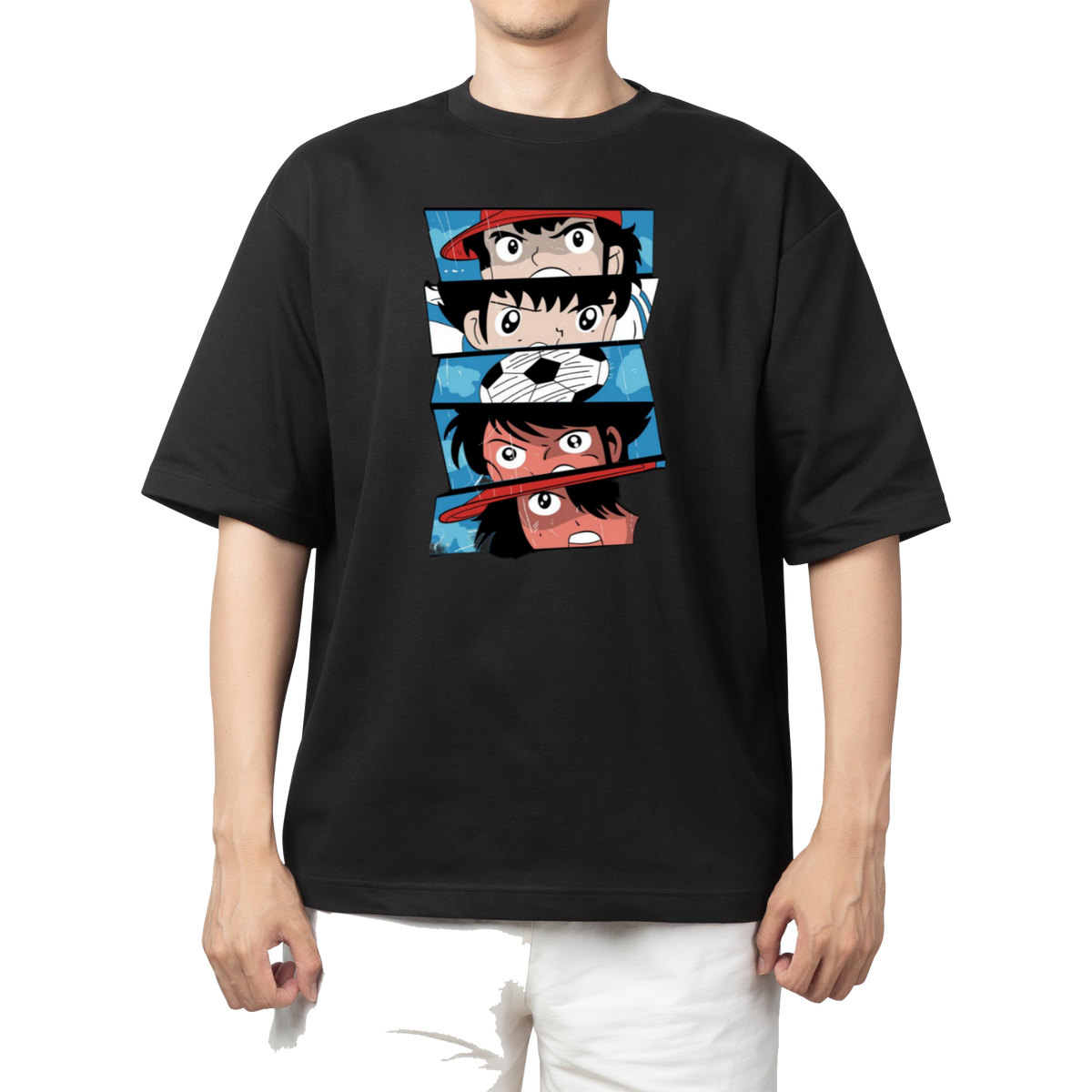 Captain Tsubasa t- shirt Over Size Black 2