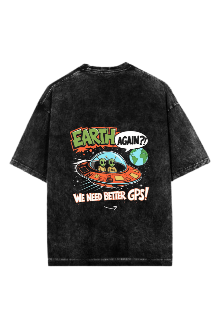 aliens One Size t- shirt Washed Back 2