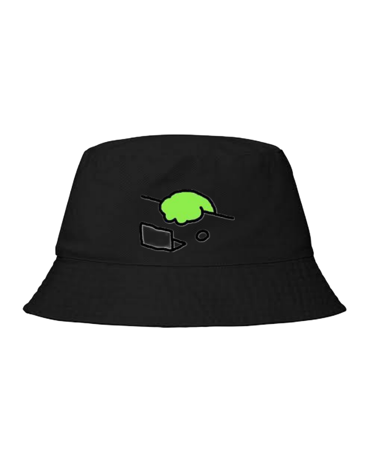 Frog Bucket hat Fishman hat cap Black 2