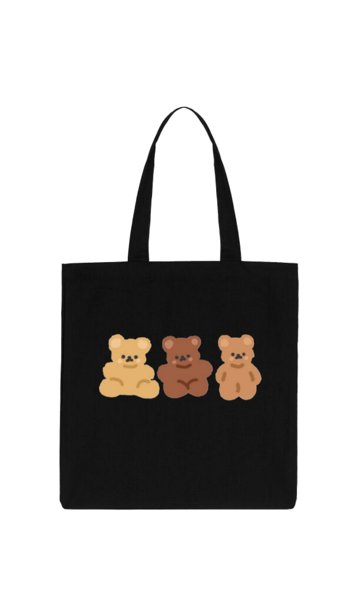 bear tote bag Black 2