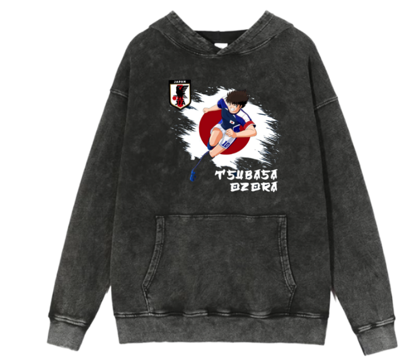 Captain Tsubasa Over Size hoodie Washed 2